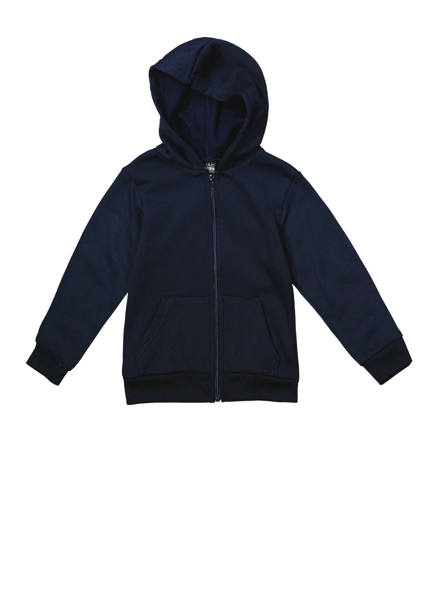 Little Boys Solid Zip Front Hooded Sweatshirt, Blue, Size 4