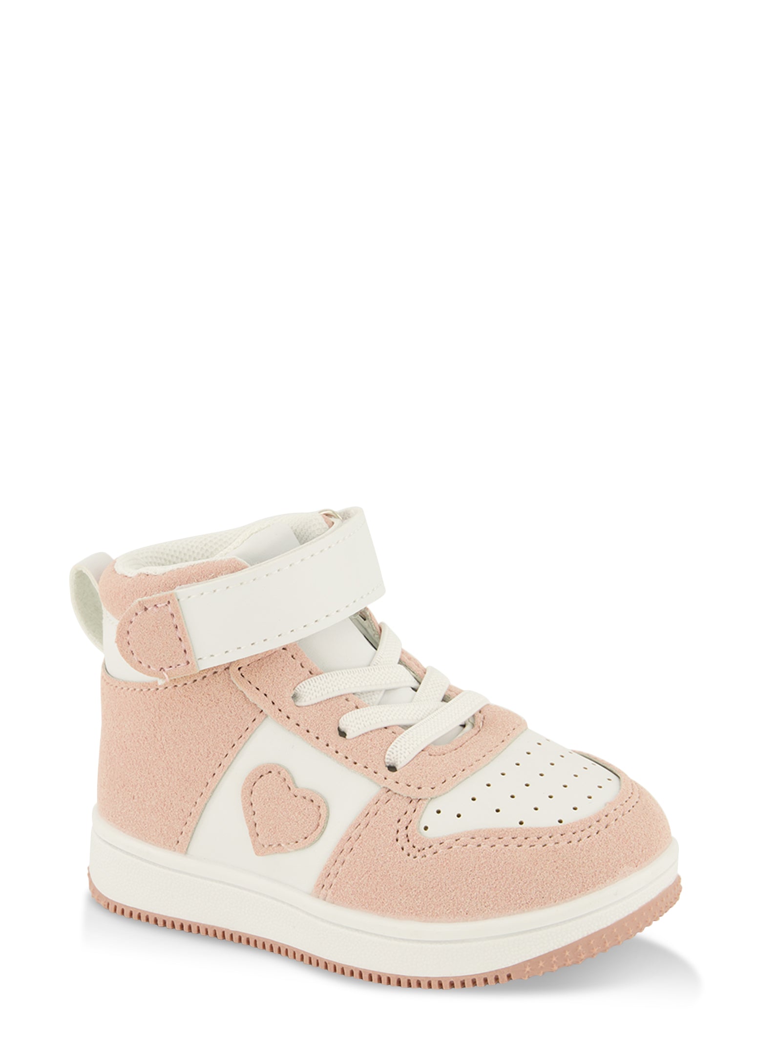 Baby Girls Heart Detail Velcro Strap Sneakers, Pink, Size INFANT 4