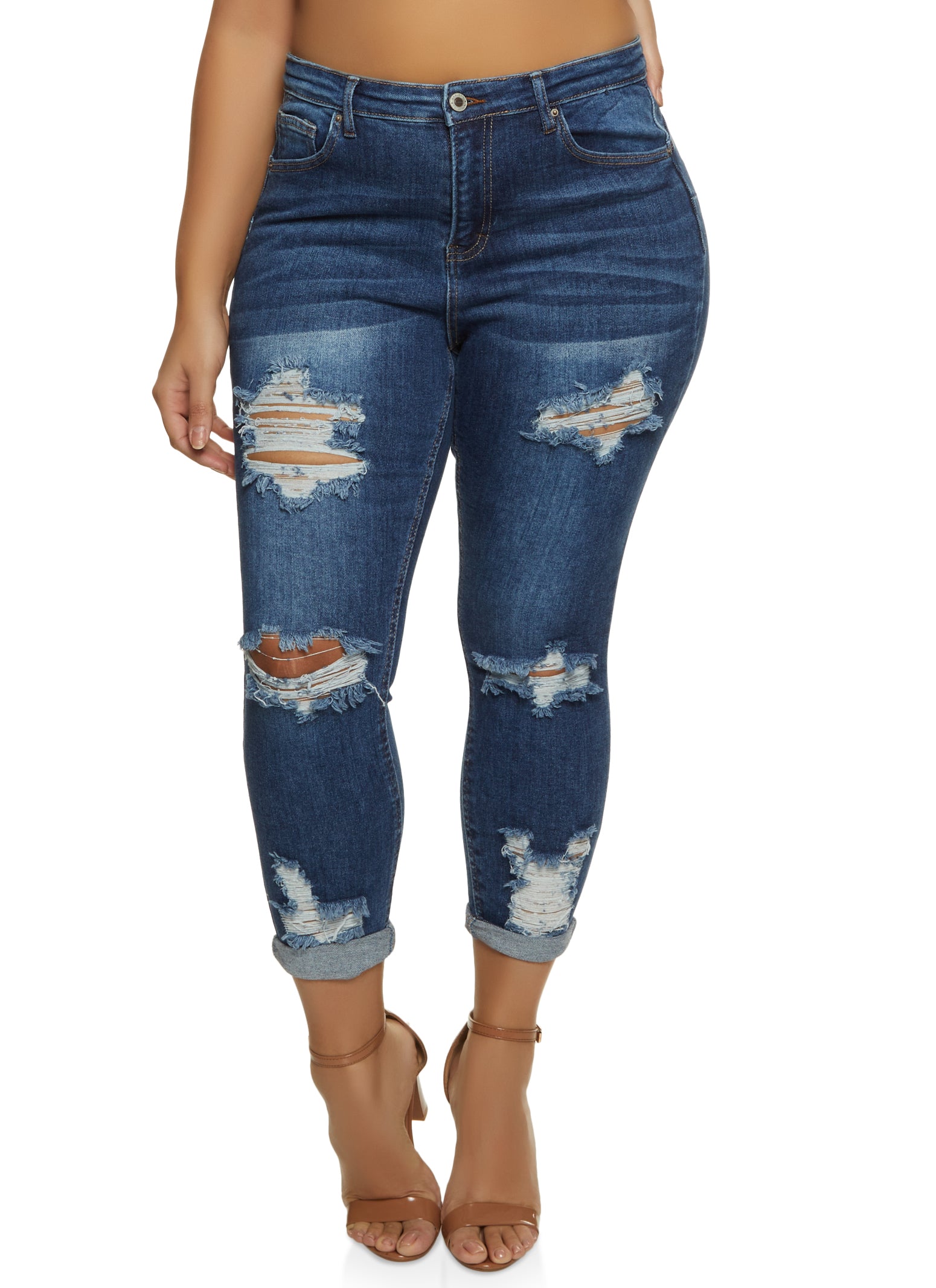 Plus Size Cropped Jeans for Women, Everyday Low Prices