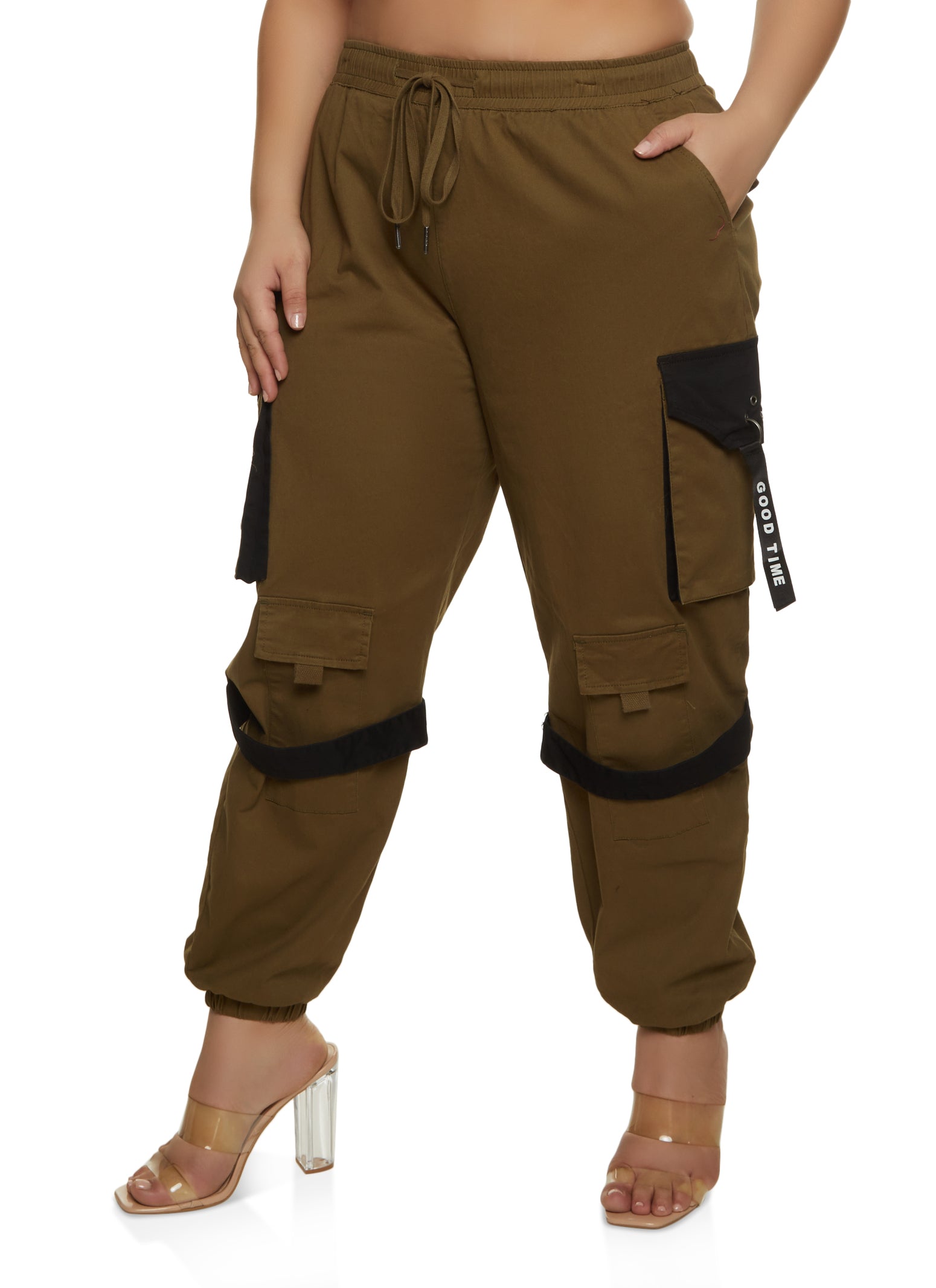 High-Waisted PowerSoft Cargo Joggers