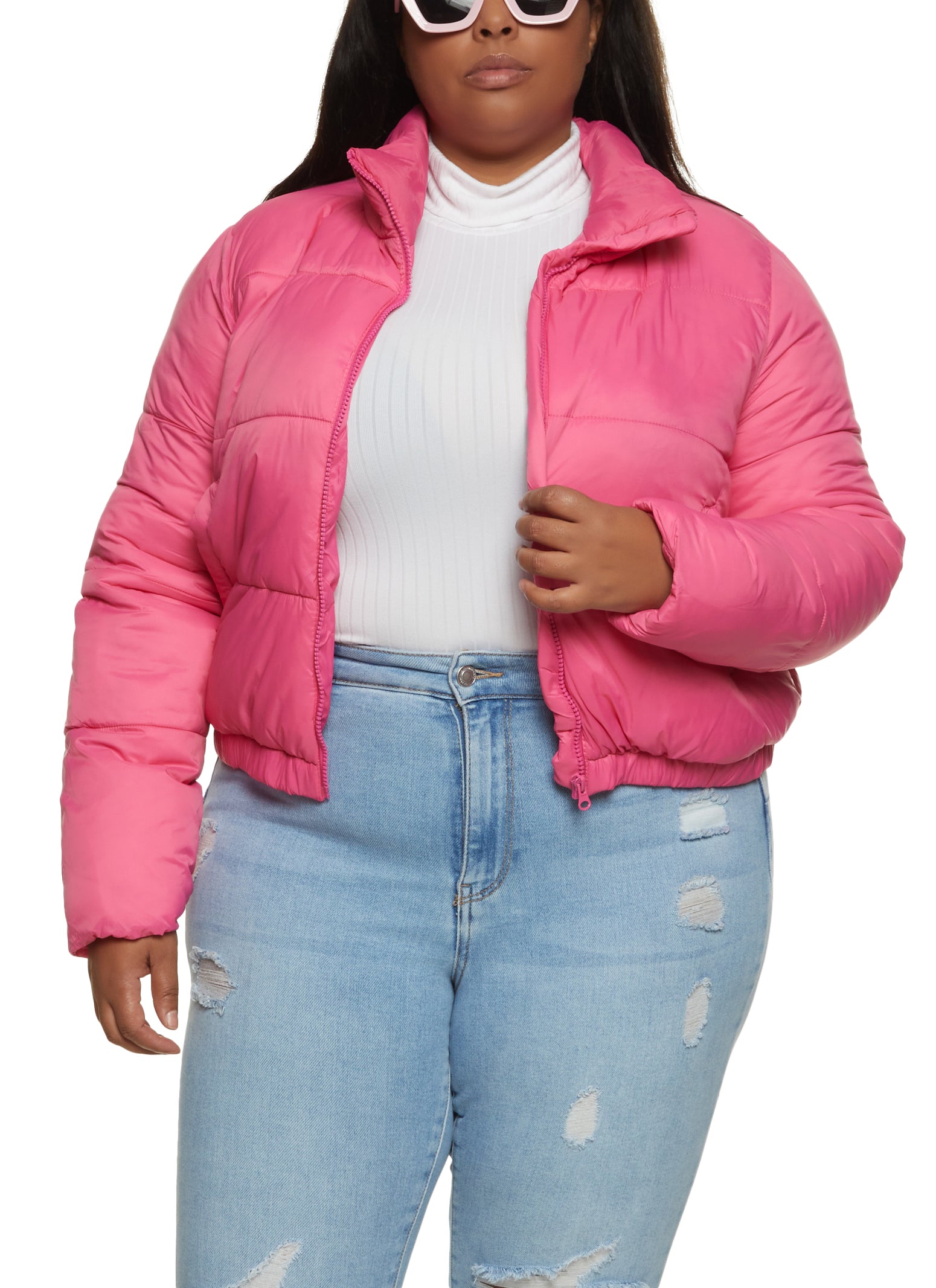 February Colorplay: A Week of Pink and Purple Outfits. Plus size