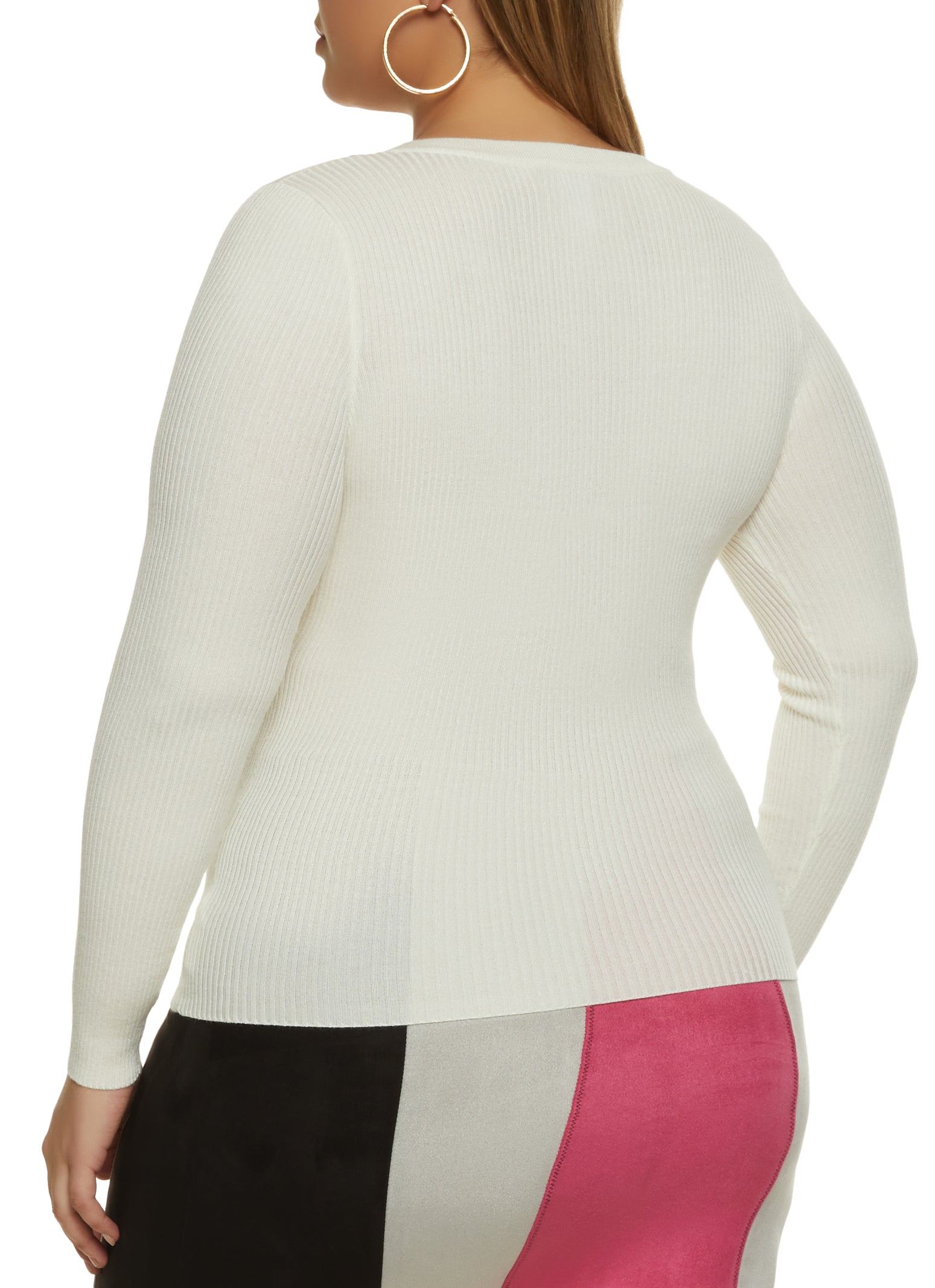 Plus Size Ribbed Knit Tank Top