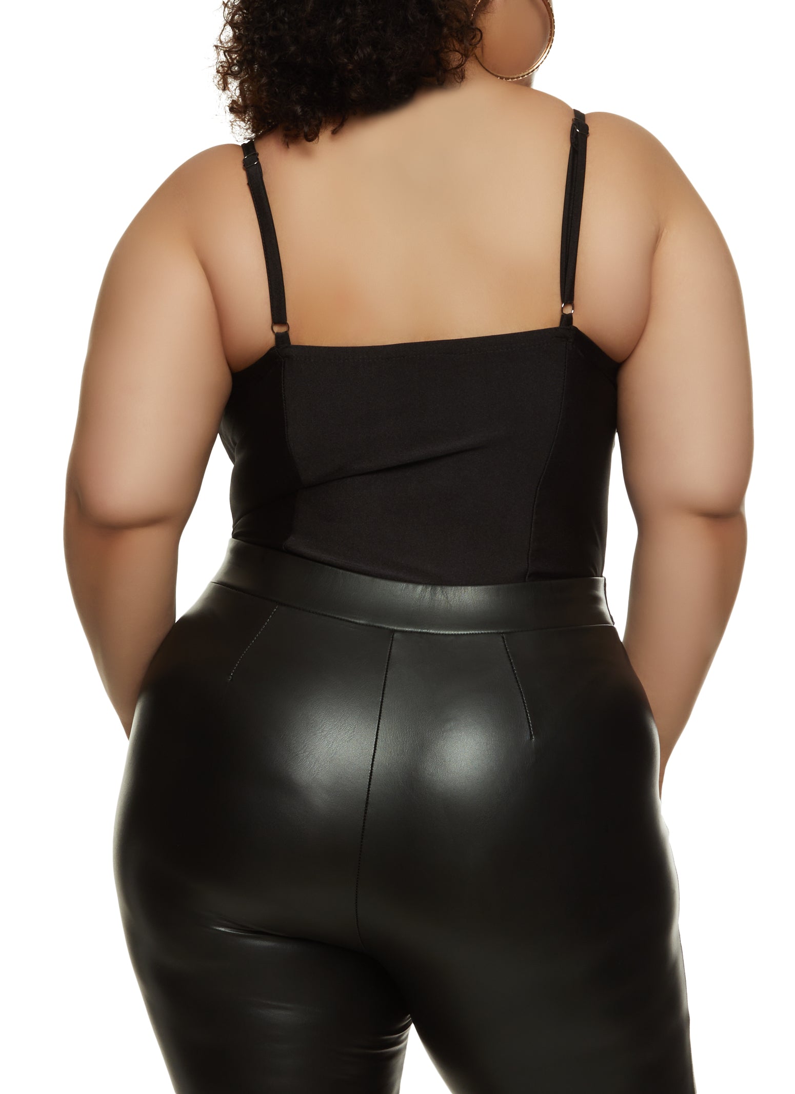 Womens Plus Ruched Bustier Bodysuit,