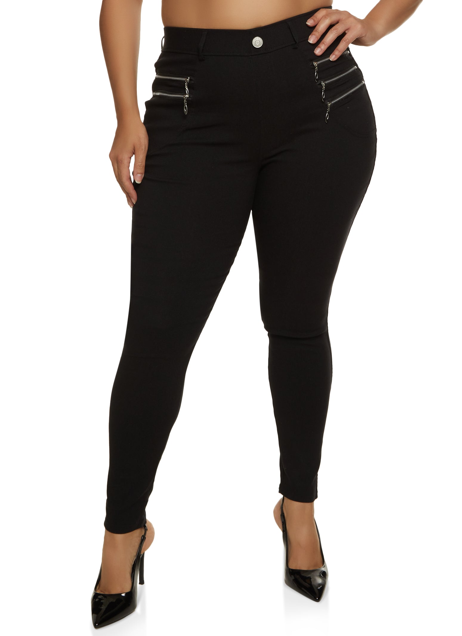 Xersion Womens Plus Mid Rise Tapered Pull-On Pants