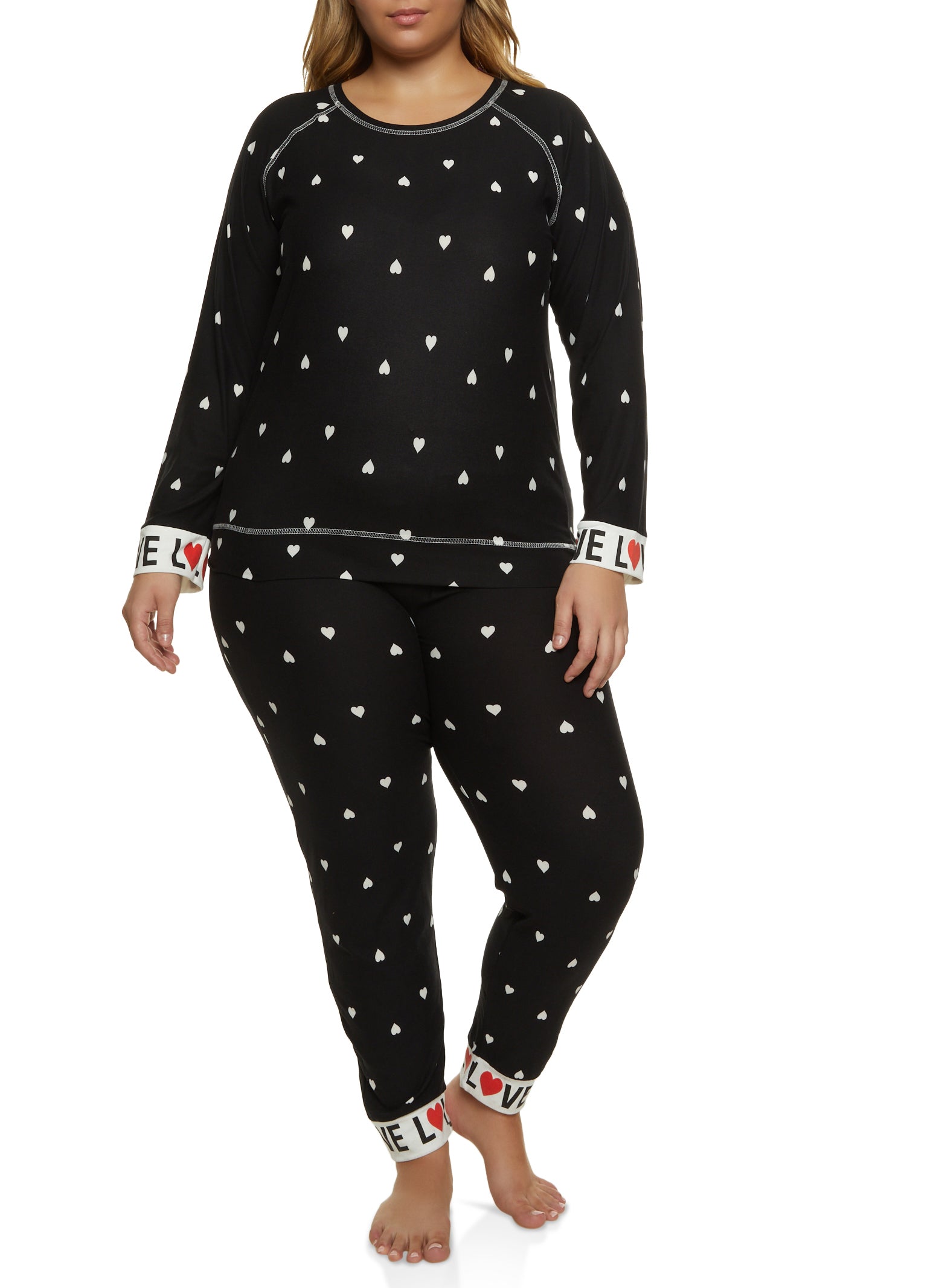 Women Pyjamas PLUS SIZE Sleepwear LV Short Sleeve Tops+Long Pants