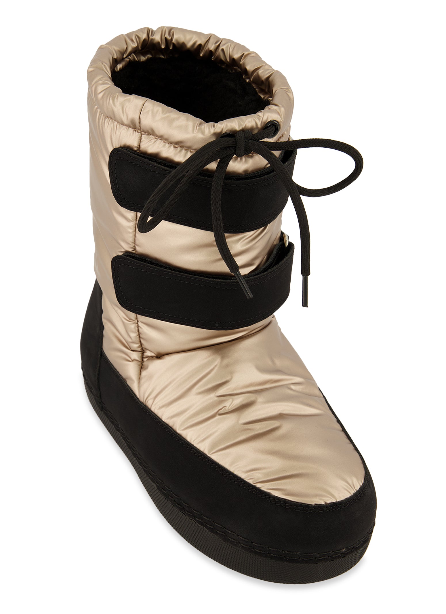 Womens Weatherproof Velcro Puffer Booties,