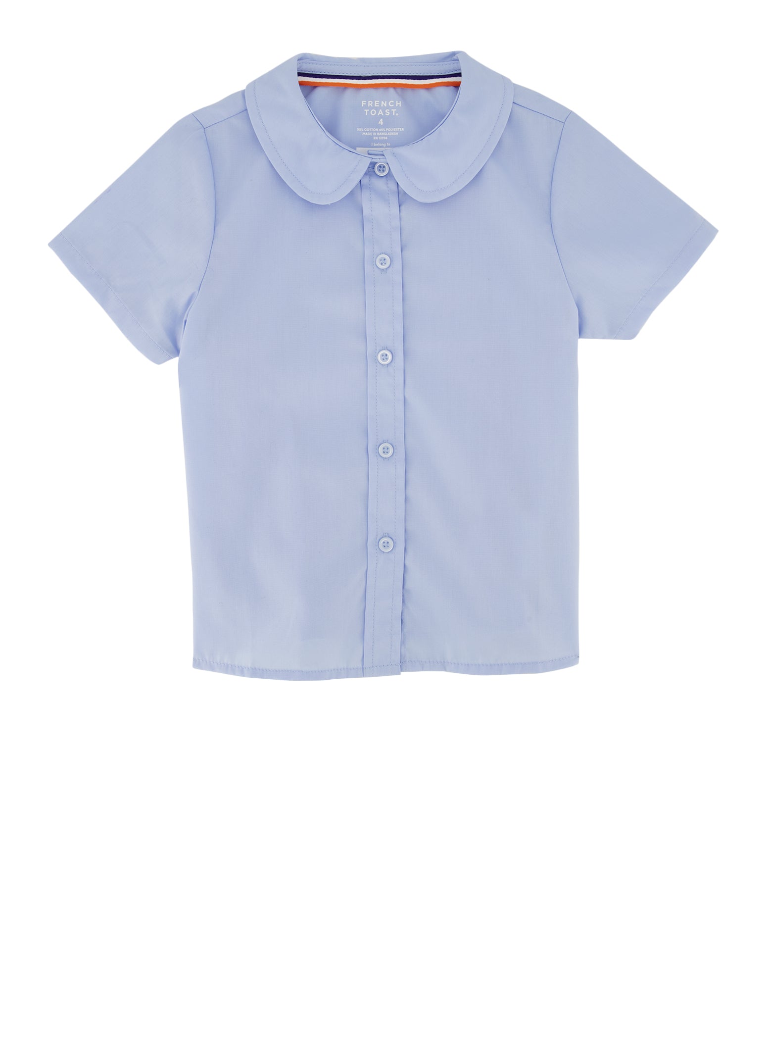 French Toast Girls 4-6x Peter Pan Collar Shirt, Blue, Size 6X