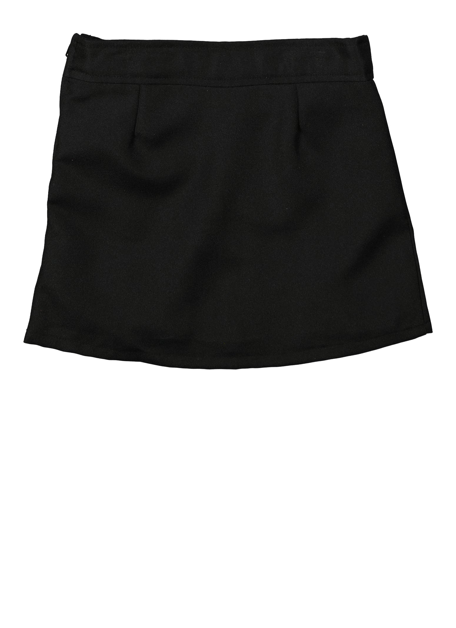 French Toast Girls 4-6x Solid Double Tab Pleated Skort, Black, Size 6