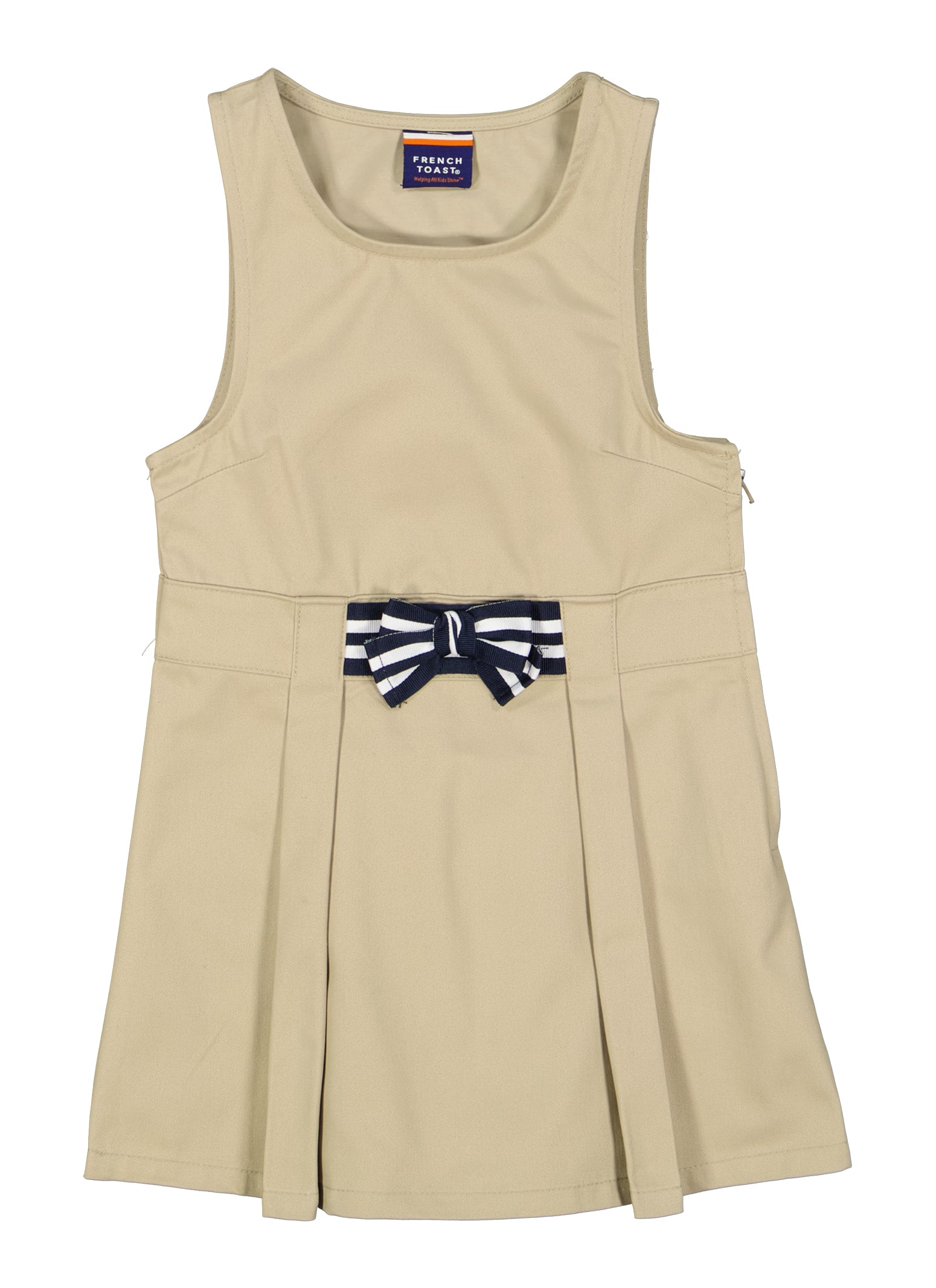 French Toast Girls 4-6x Bow Front Jumper, Beige,