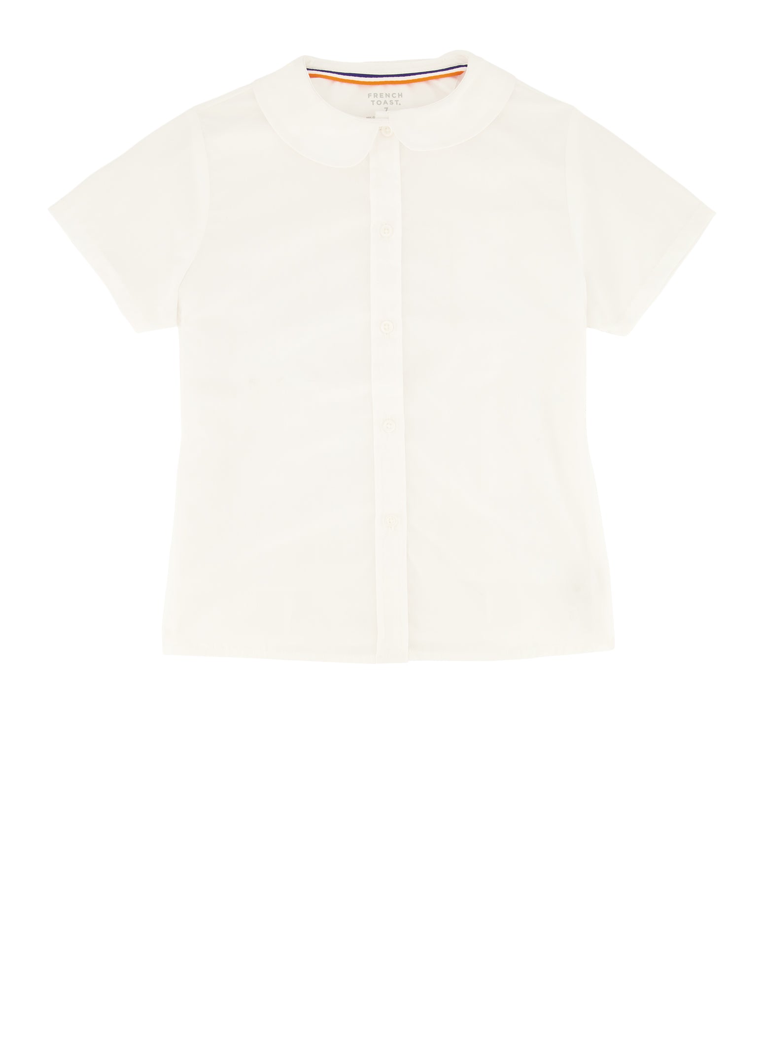 French Toast Girls 7-14 Solid Peter Pan Collar Shirt, White,