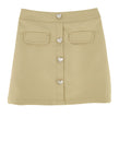 French Toast Girls 7-14 Heart Button Detail Skort, ,