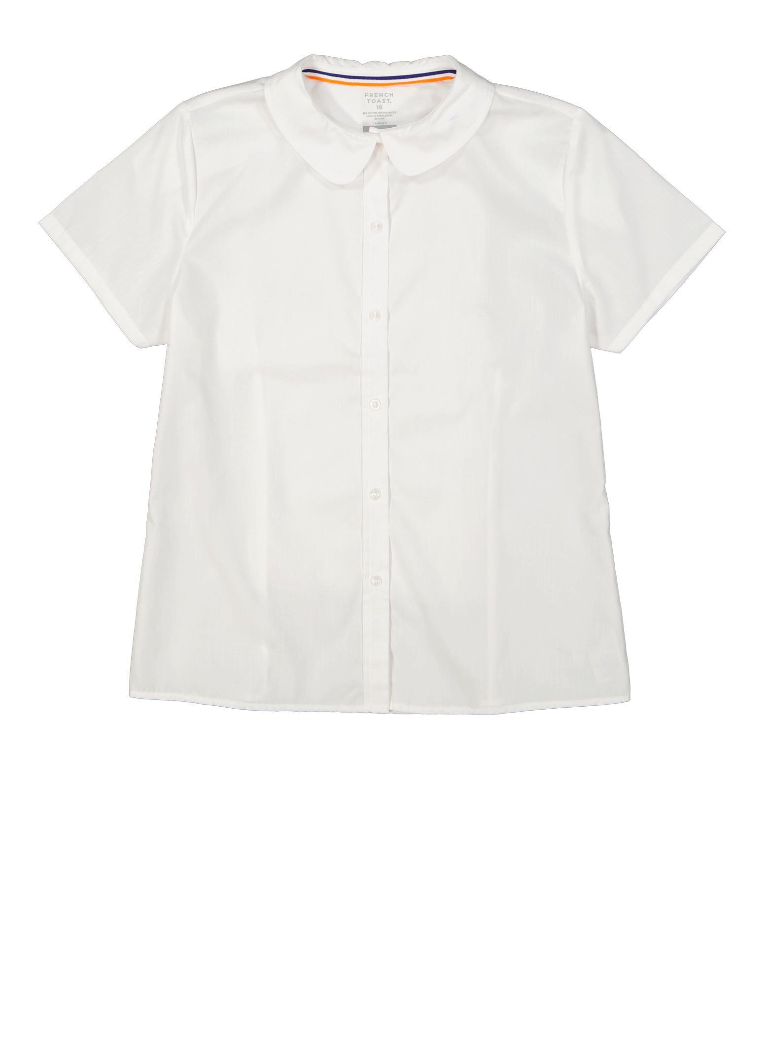 French Toast Girls 16-20 Peter Pan Collar Shirt, White, Size 20