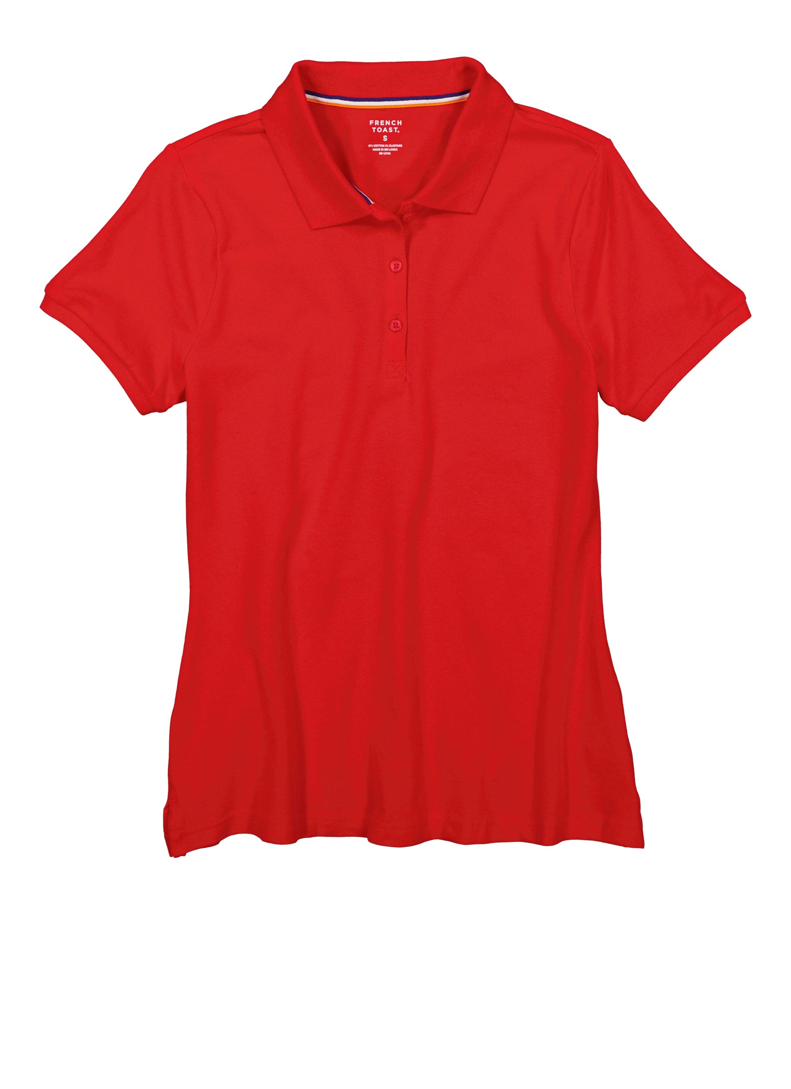 French Toast Junior Stretch Pique Polo, Red,