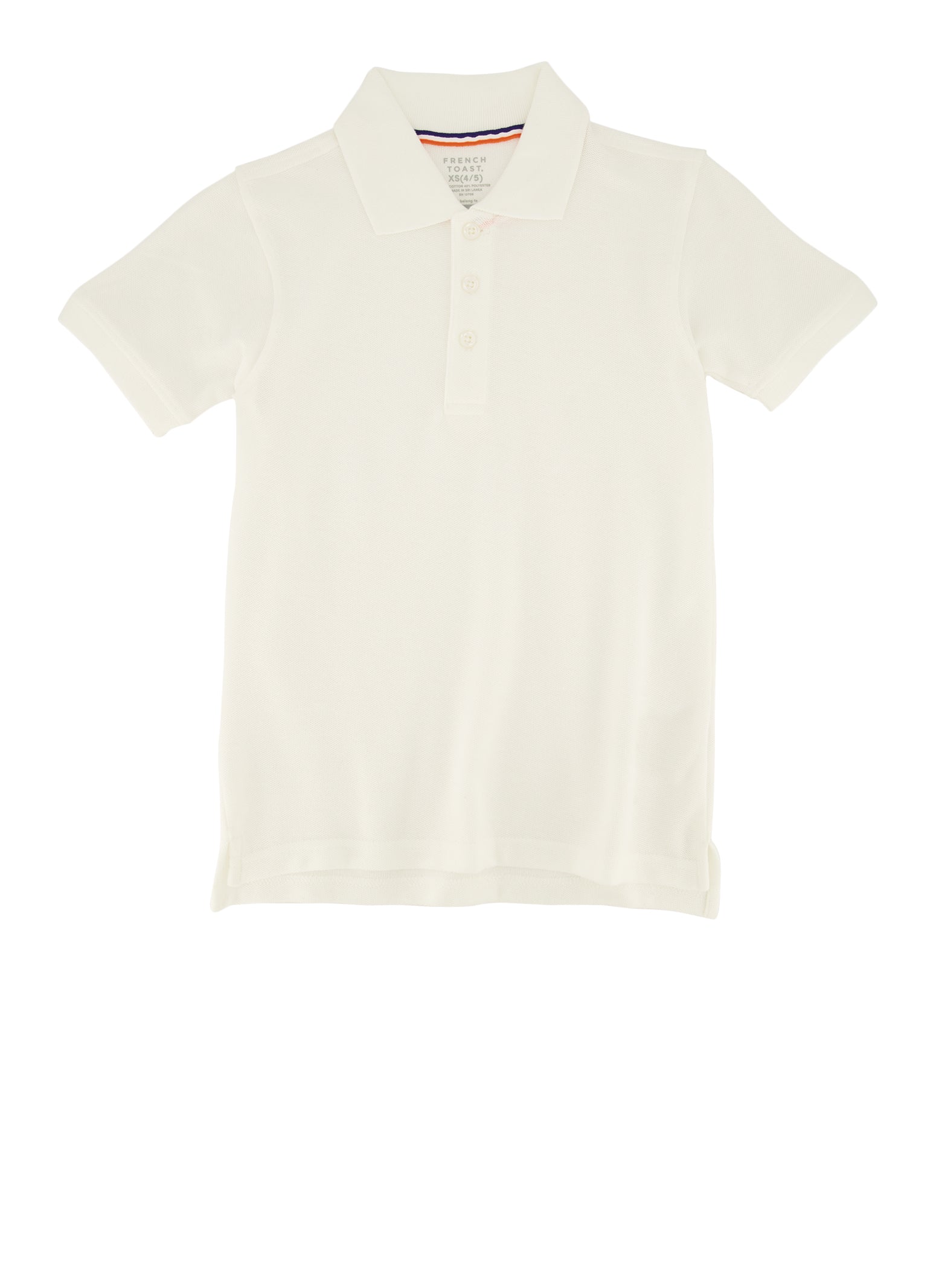 French Toast Boys 4-7 Short Sleeve Polo, White, Size 6-7