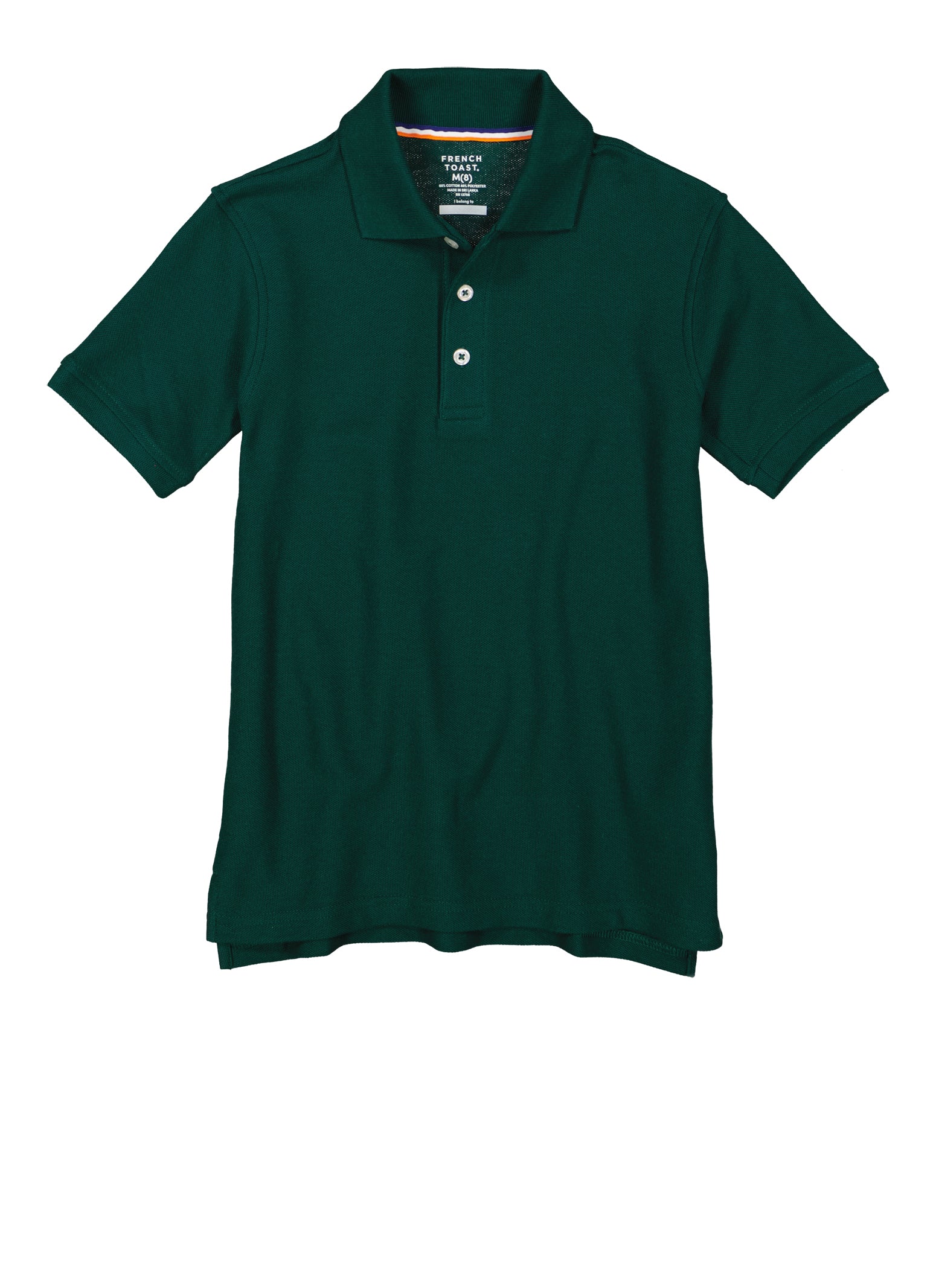 French Toast Boys 8-16 Solid Polo, Green,