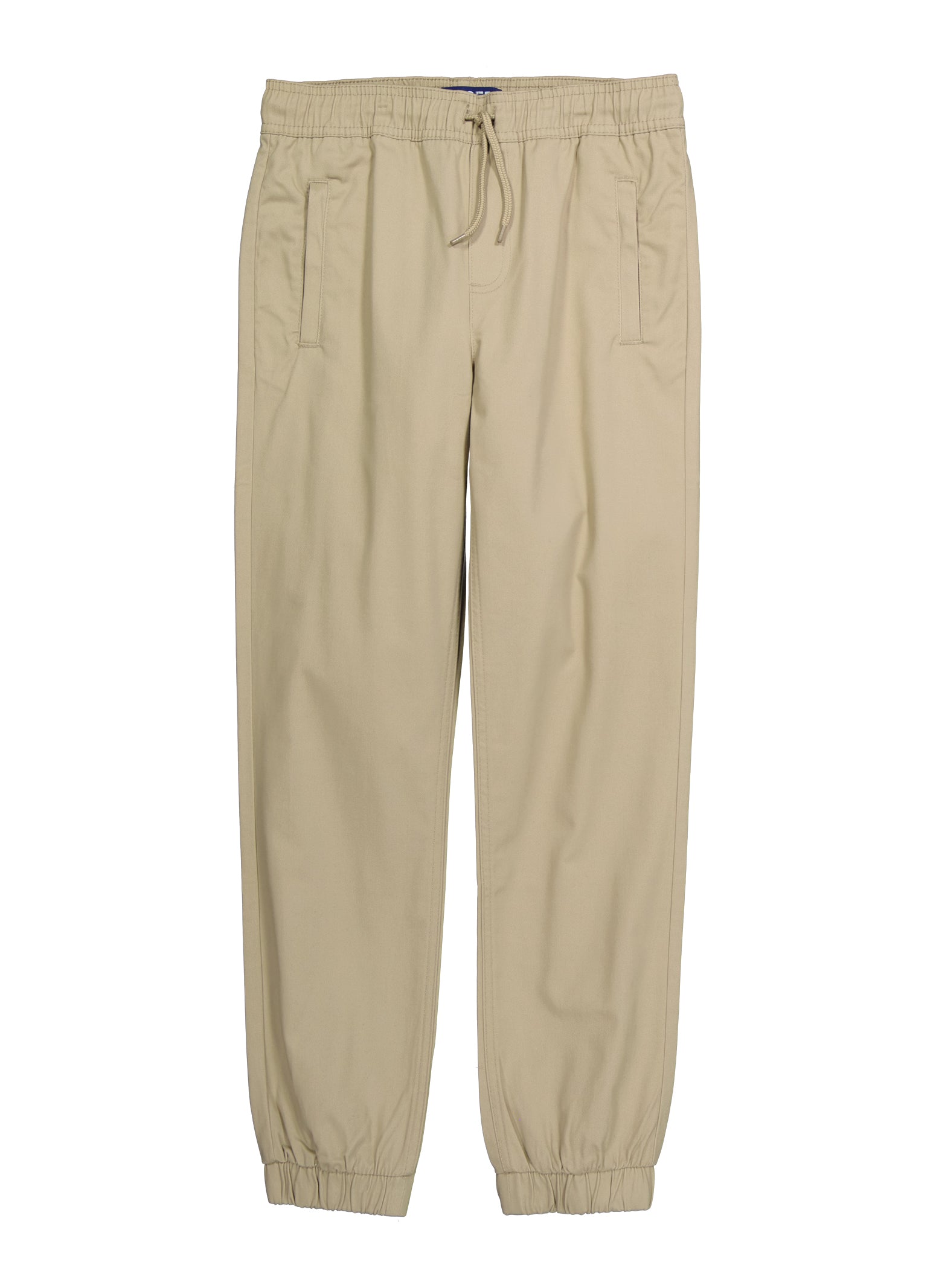 French Toast Boys 8-16 Zip Pocket Drawstring Joggers, Khaki, Size 14