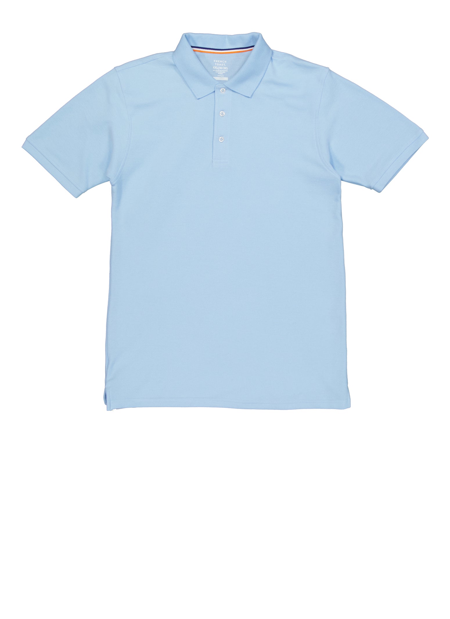 French Toast Boys 18-20 Short Sleeve Pique Polo, Blue, Size 18-20