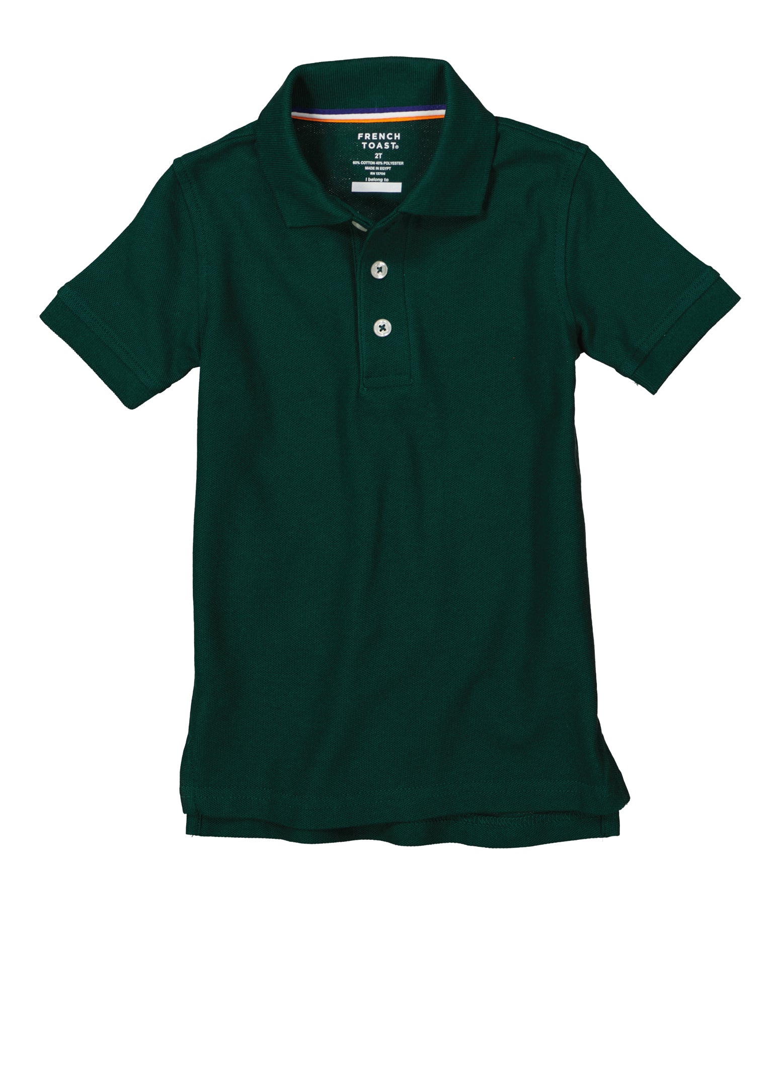 French Toast Boys 2T-4T Pique Short Sleeve Polo Shirt, Green, Size 4T