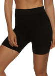 Womens Basic Ribbed High Waisted Biker Shorts, ,