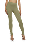 Womens Solid Seamless Ribbed Leggings, ,