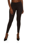 Womens Basic Textured Knit Fleece Lined Leggings, ,