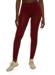 Womens Solid Seamless High Rise Leggings, ,