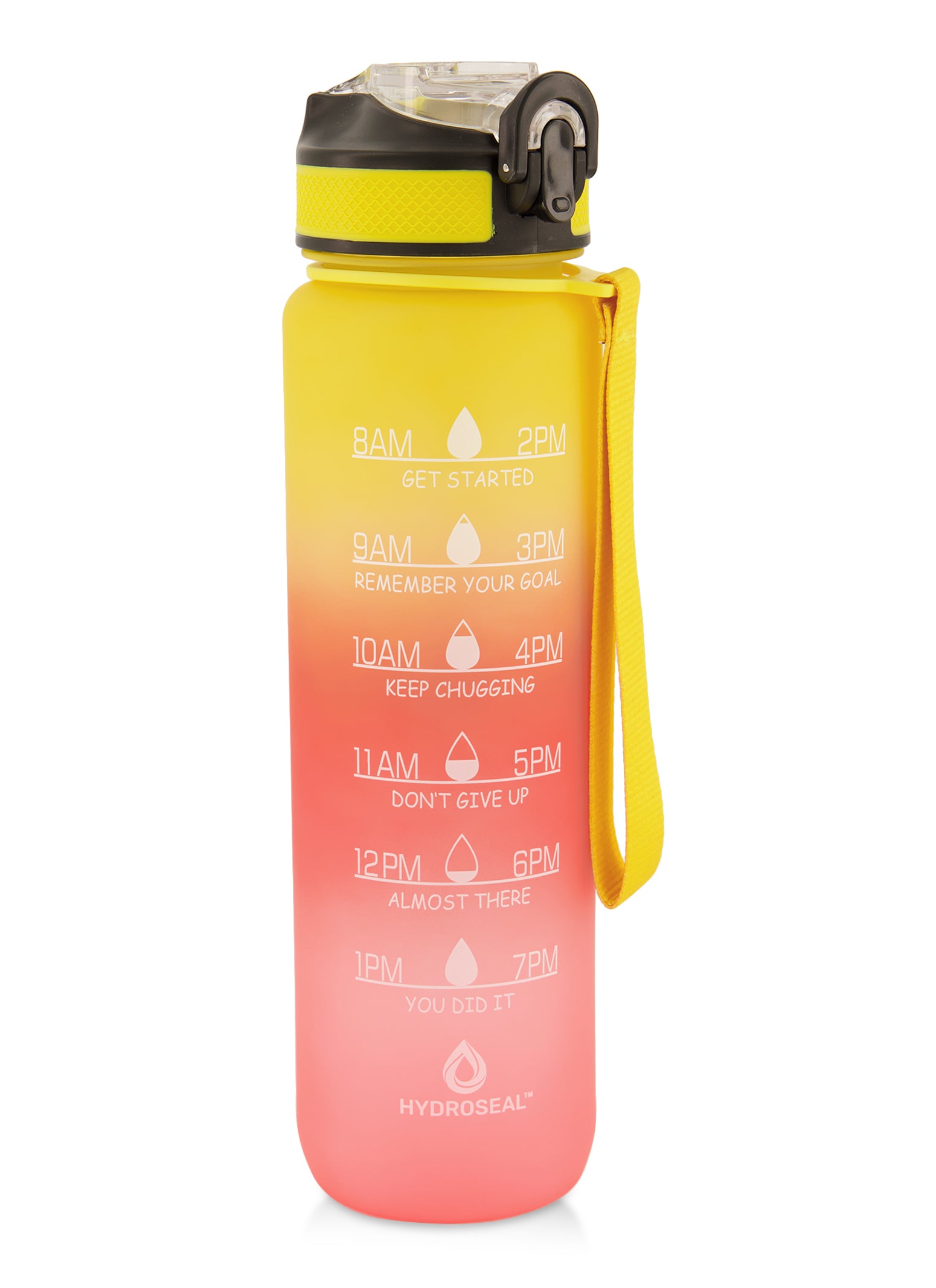 Ombre Motivational Time Marker Water Bottle, Multi