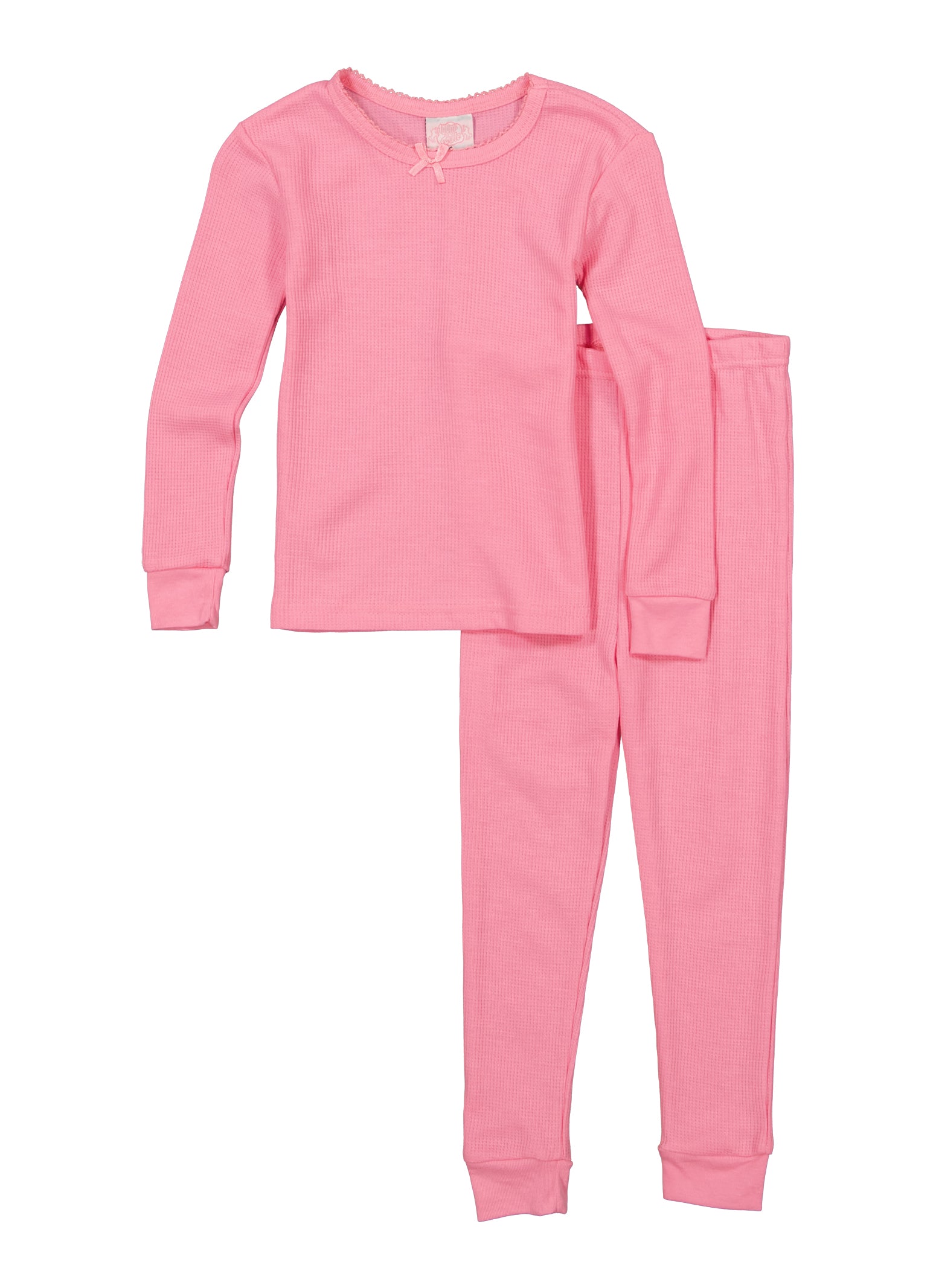 Rainbow Shops Womens Girls Thermal Pajama Top and Pants, 4