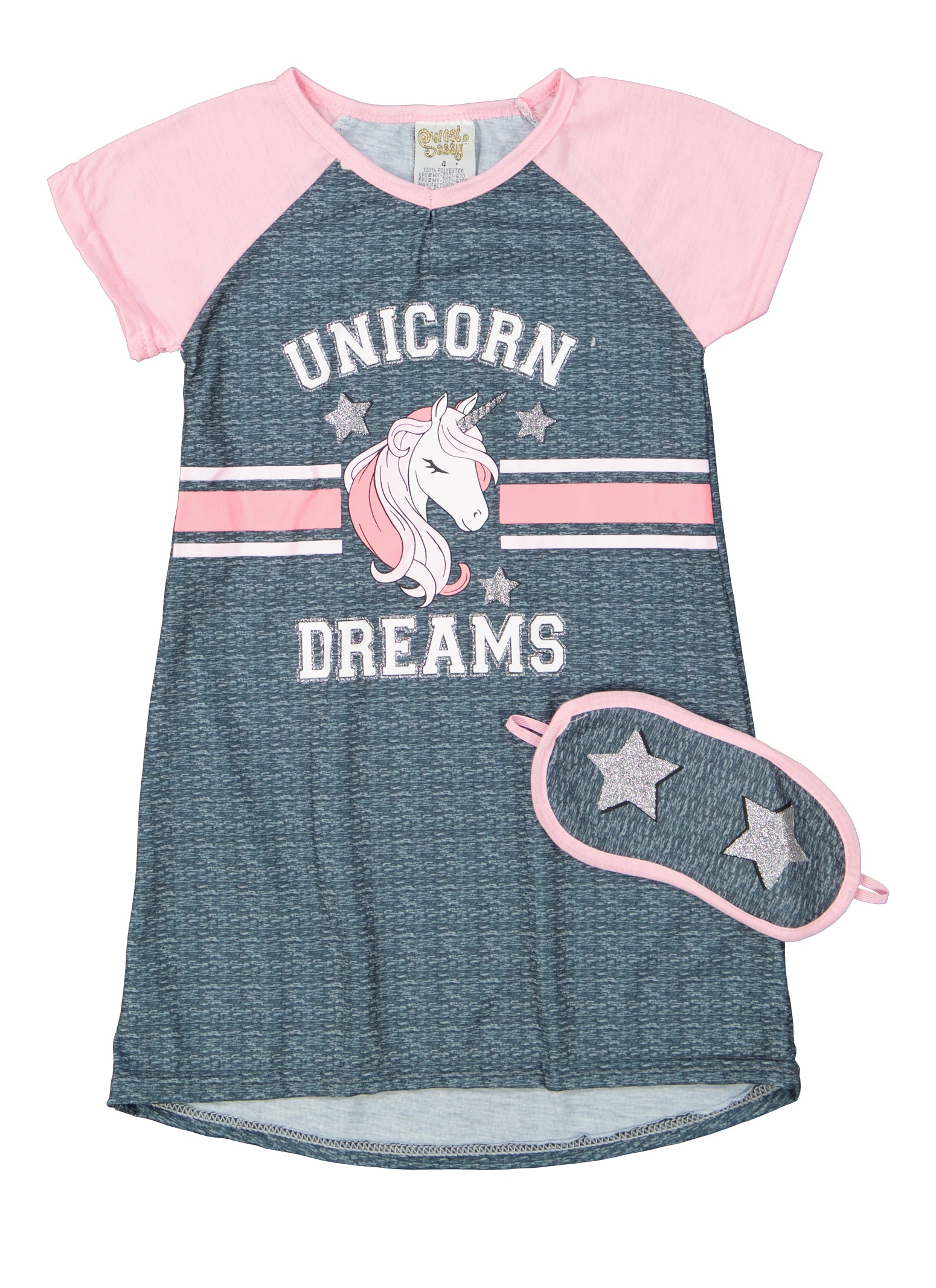 Girls Unicorn Dreams Pajama Nightgown, Multi, Size 10