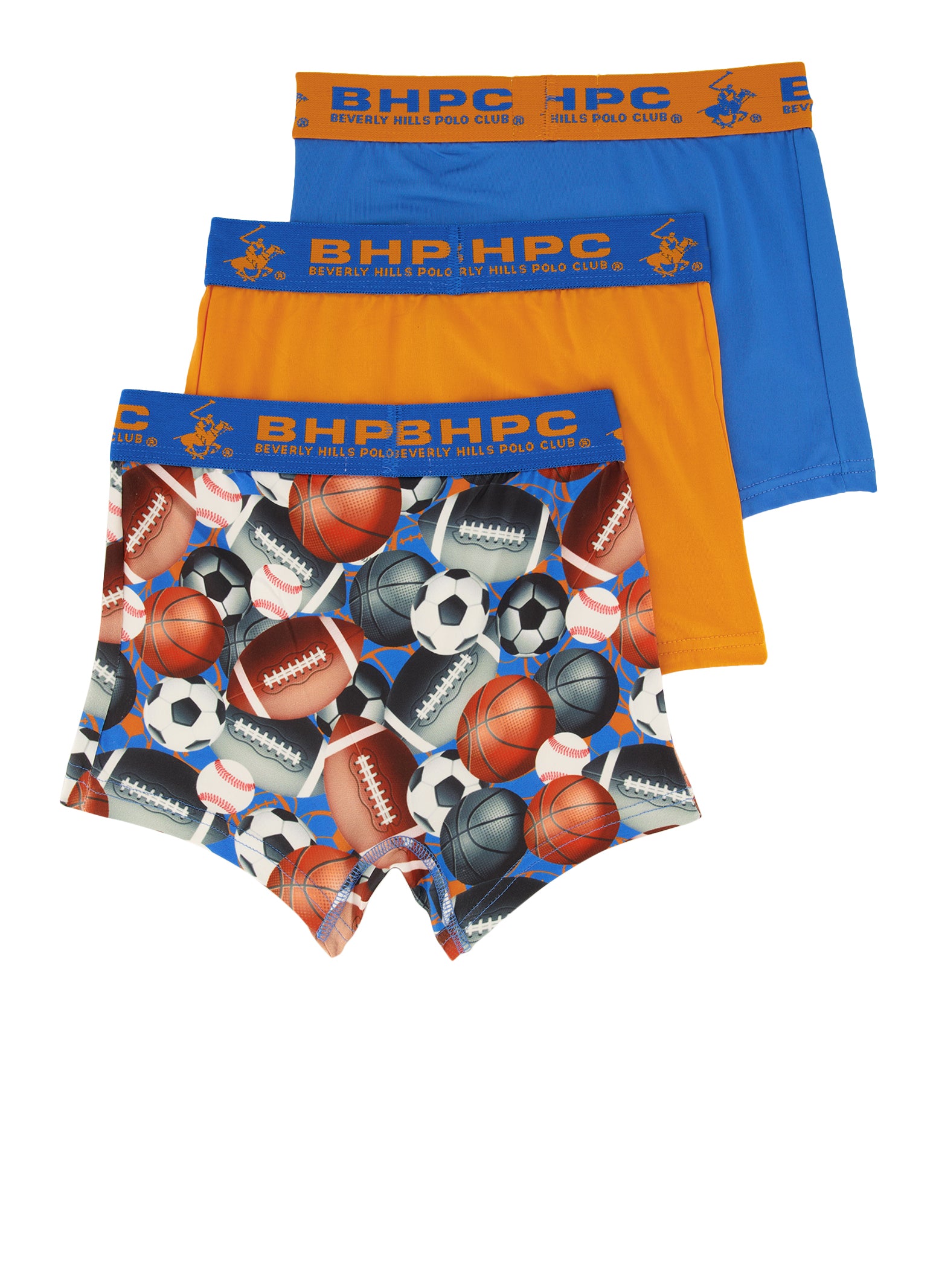 Boys Sports Print Boxer Brief Trio, Multi, Size 8-10