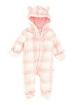 Toddler Plaid Print Long Sleeves Jumpsuit