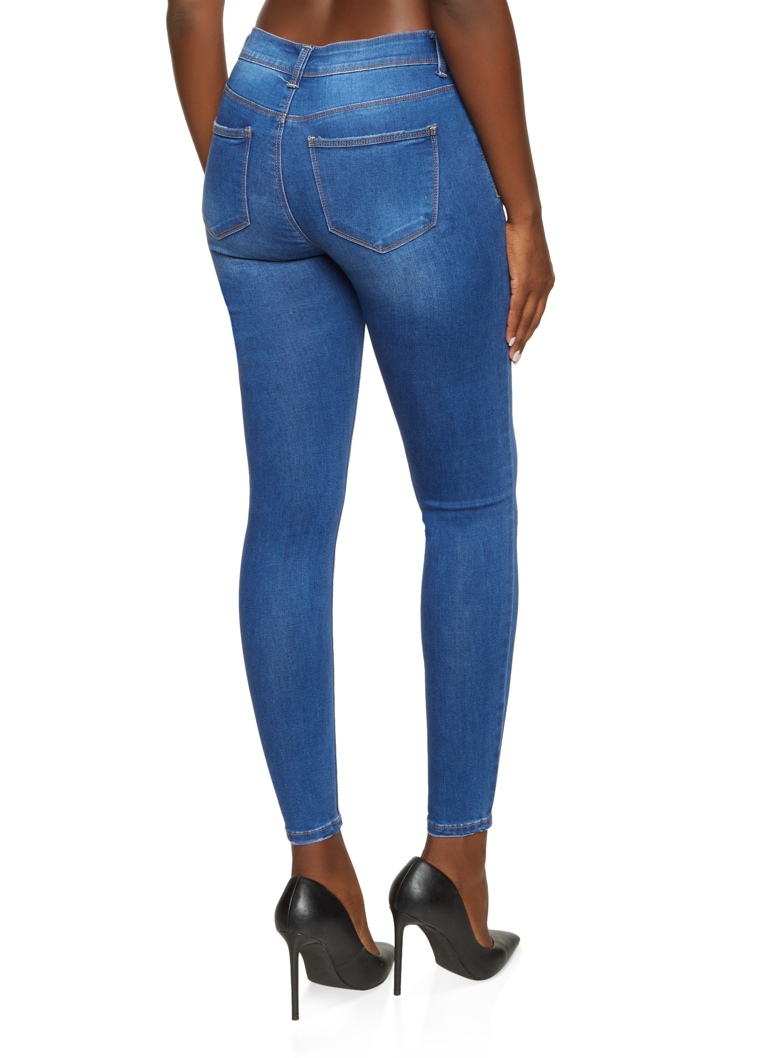 Womens WAX Whiskered Jeans, Blue,