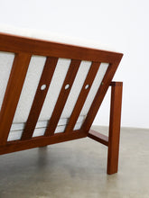 Load image into Gallery view, TEAK &amp; BOUCLE THREE SEATER
