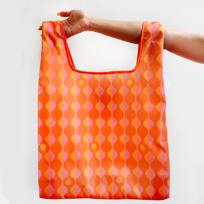 Have A Nice Day Reusable Nylon Bag: Orange & Pink | Freshie & Zero