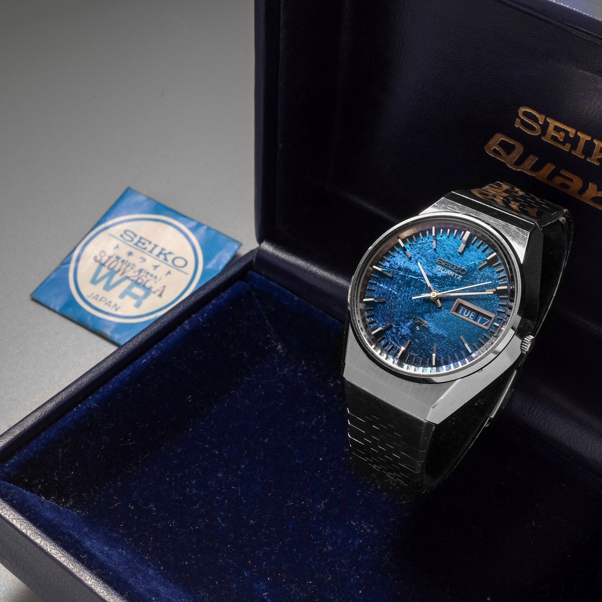 Seiko GFA 3883-7019 from 1975 (Morpho Dial, Original Box and NOS Cryst –  Paleh