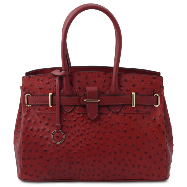 TL Bag Saffiano Leather Tote Cognac TL141696