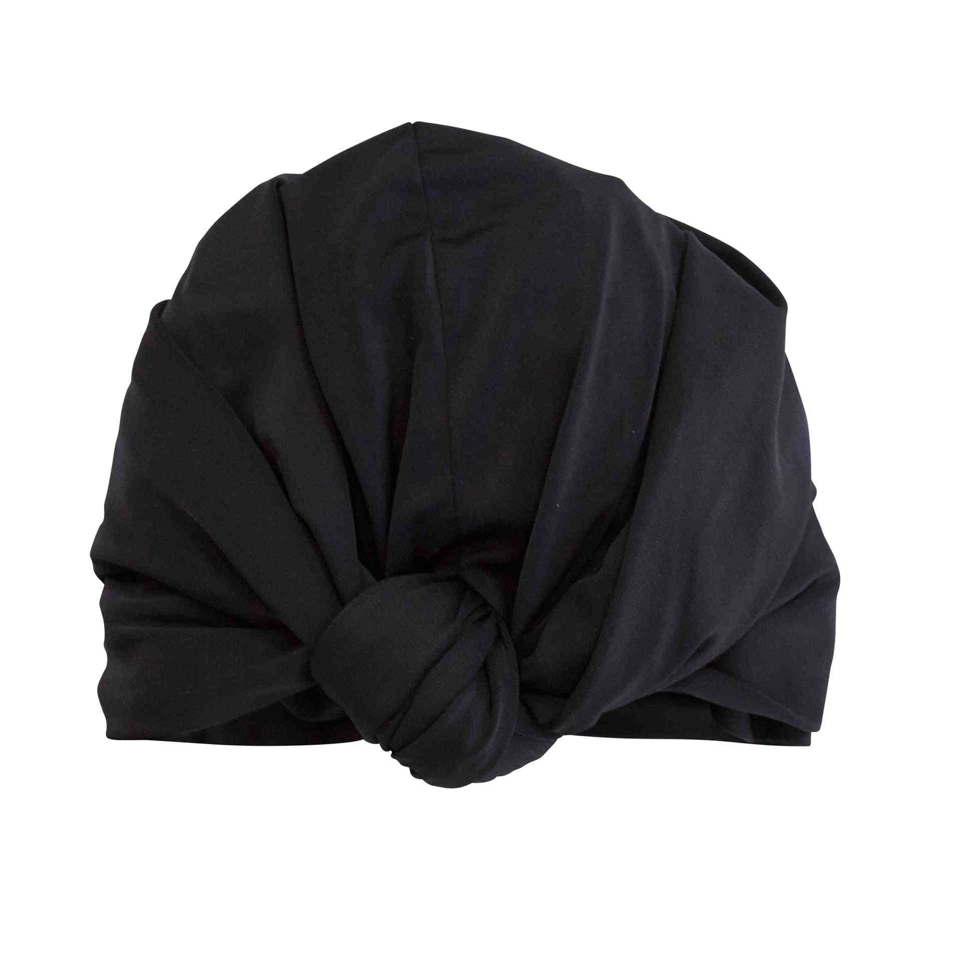 Vintage Knotted Turban Shower Cap In Black – L'Atelier Global