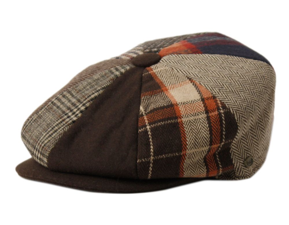 Para hombres 8 Paneles Retazos Mezcla de Lana Newsboy Hiedra Gorra Ala a Presión Tweed Gatsby Sombrero - Imagen 22 de 26