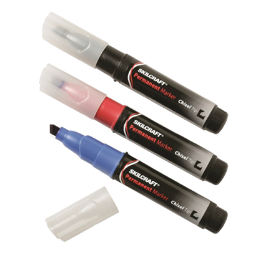  Marks-A-Lot 07905 Marks-A-Lot Regular Desk-Style Permanent  Marker, Chisel Tip, Assorted, 4/Set : Office Products