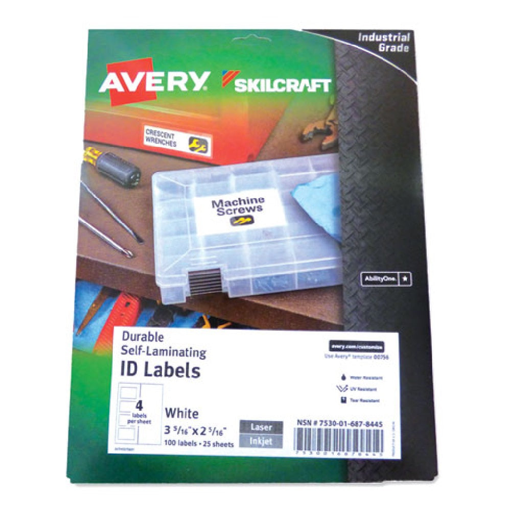 Avery 5721 Clear Self-Adhesive Hole Reinforcement Stickers Labels 4 Packs  of 200