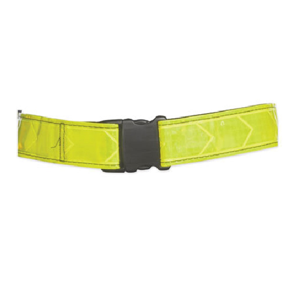 REFLECTIVE SAFETY BELT, VINYL, ADJUSTABLE 31 TO 55 - FLUORESCENT GRE –  Arocep