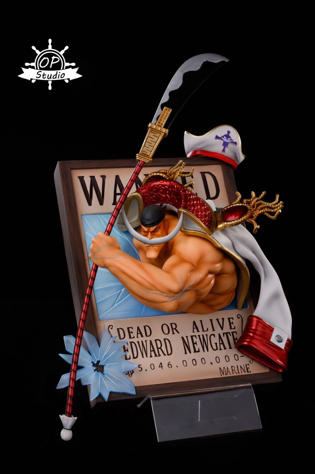 3d Wanted Frame Edward Newgate Marco One Piece Resin Statue Op S Favorgk