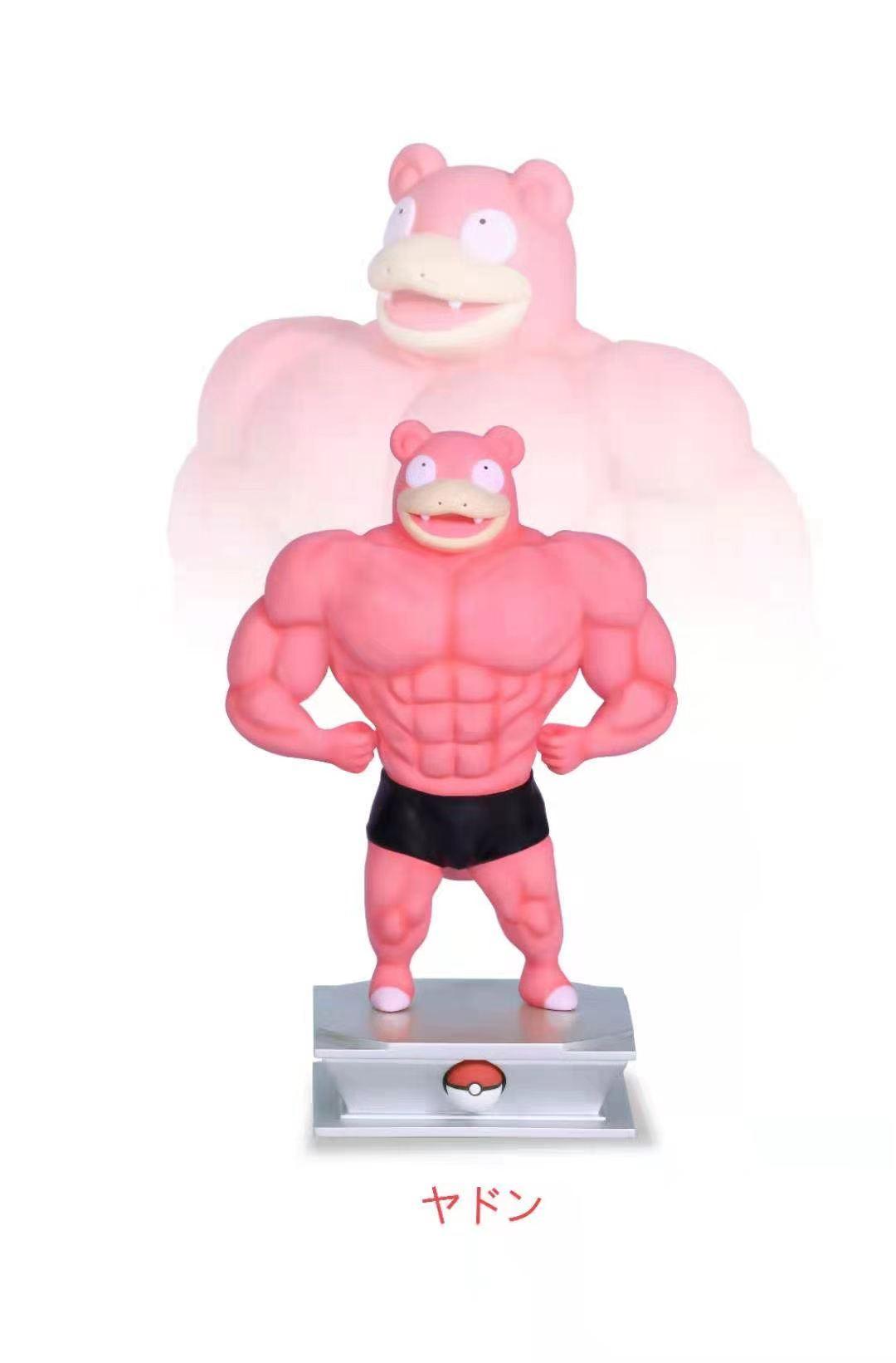 muscular pokemon statues