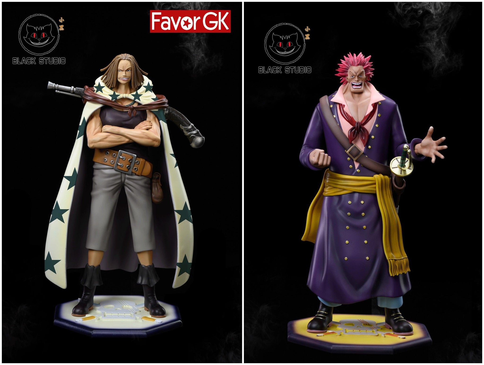 Red Hair Pirates Yasopp Rockstar One Piece Resin Statue Black St Favorgk