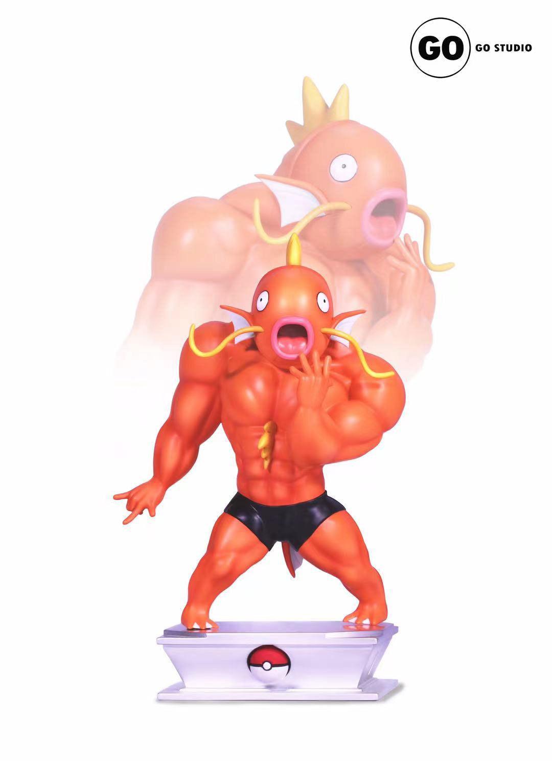 muscular pokemon statues