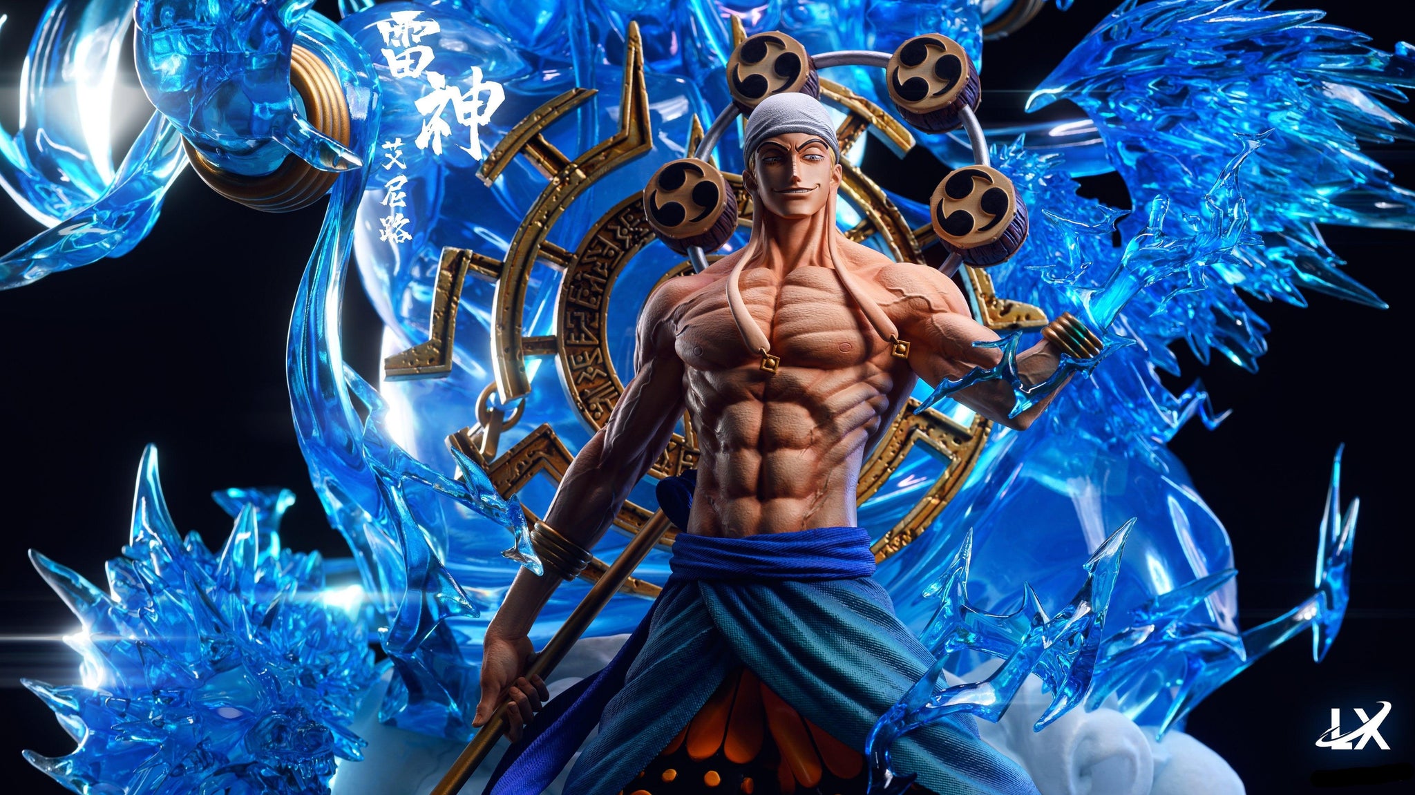 Thunder God Enel With Led One Piece Resin Statue Lx Studios Pre O Favorgk