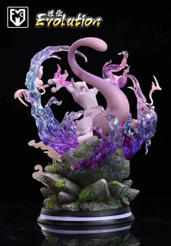 Evolution of Mewtwo Mega X & Mega Y - Pokemon Resin Statue - EGGS Studios  [In Stock]