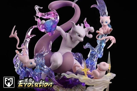 Evolution of Mewtwo Mega X & Mega Y - Pokemon Resin Statue - EGGS Studios  [In Stock]