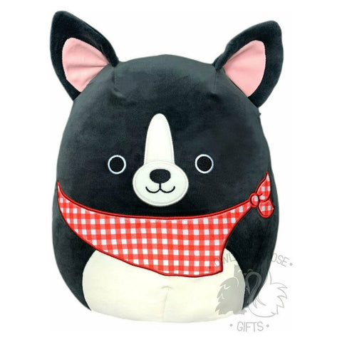 black dog with red bandana squishmallow