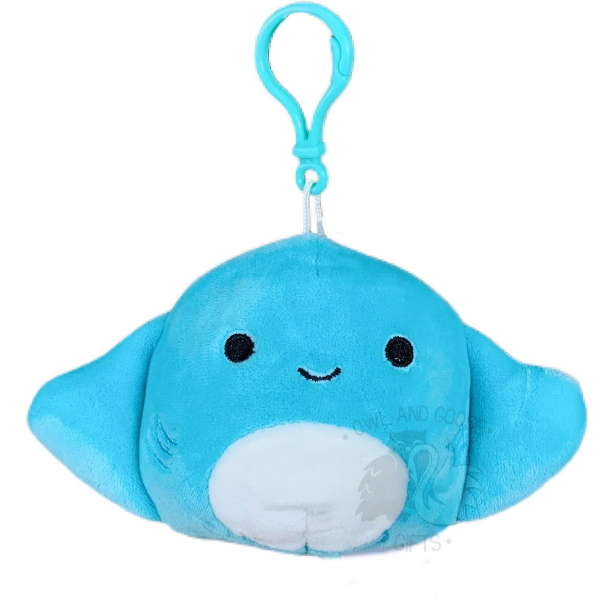 Squishmallow 3.5 Inch Maggie the Blue Stingray Plush Clip - Owl & Goose ...